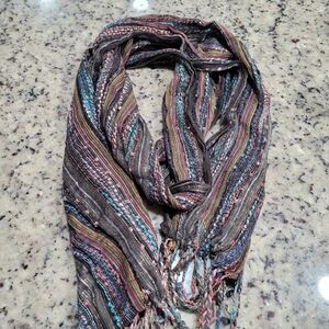 Scarf Brown With Multicolors